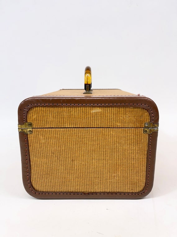 Vintage Mid Century Train Case, Modern Hard Side … - image 7