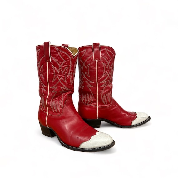 Vintage Women's Justin Cowboy Boots, 70s Western Boot, 1970s Vintage Women's Justin Cowboy Boots, 70s Western Boot, 1970s