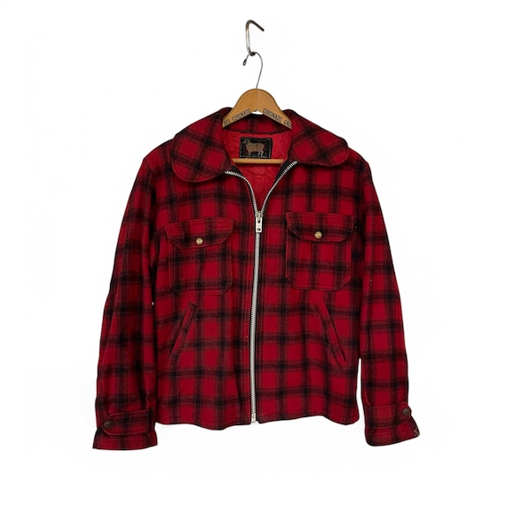 マサヒコ Woolrich レッド・ブジャケット Vintage Men's Woolrich Red Plaid Wool Hunting Coat | eBay