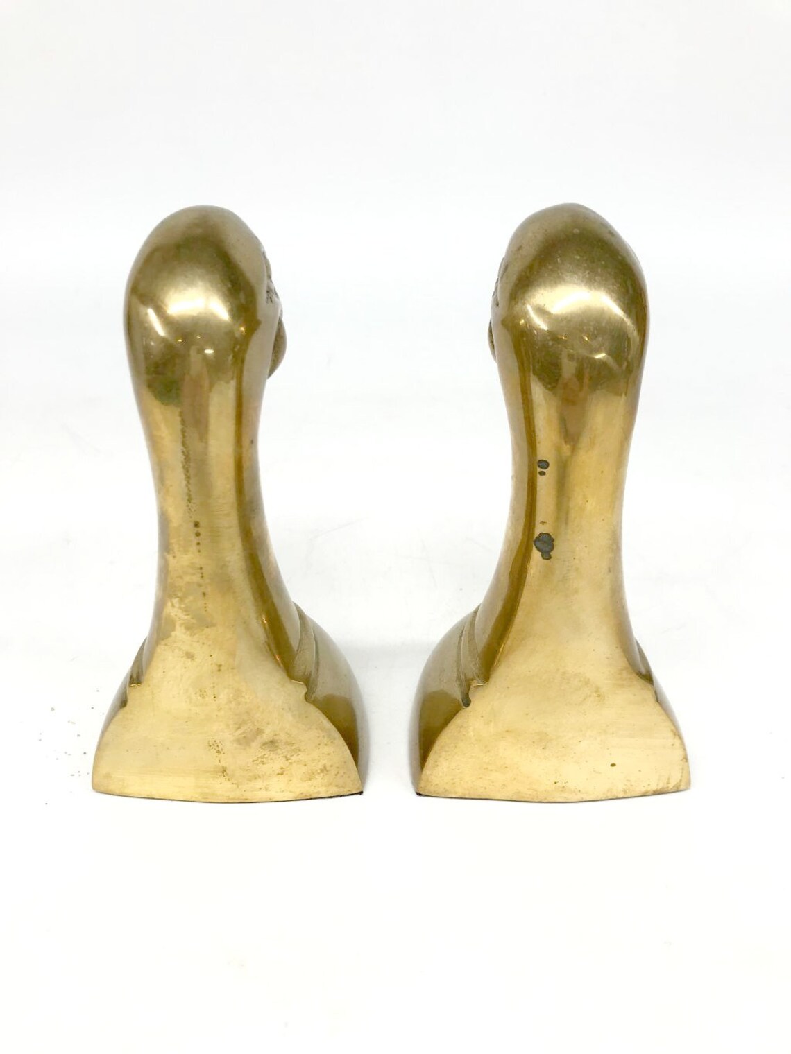 Vintage Solid Brass Duck Bookends Animal Bookends Bird Etsy