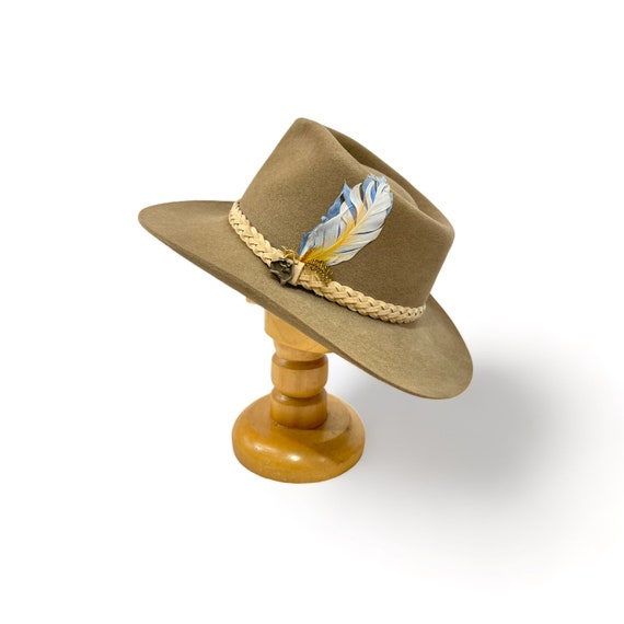 Vintage Cowboy Hat - Outback Fur Felt Hat, Wide Brim Hat  display picture 1