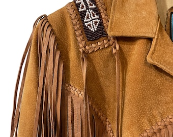 Vintage Suede Fringe Jacket – Echo Mountain Arturo, Beaded Western