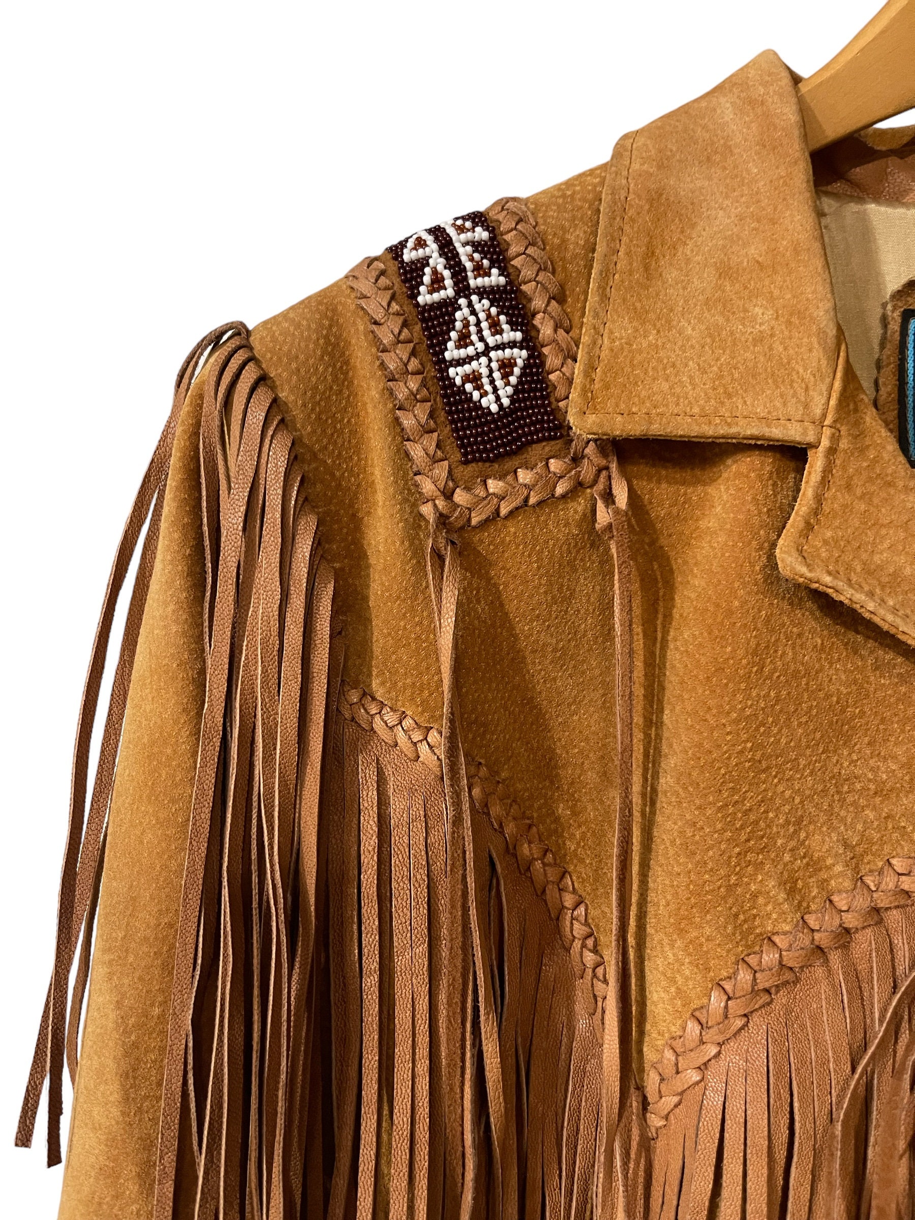 Vintage Suede Fringe Jacket – Echo Mountain Arturo, Beaded Western