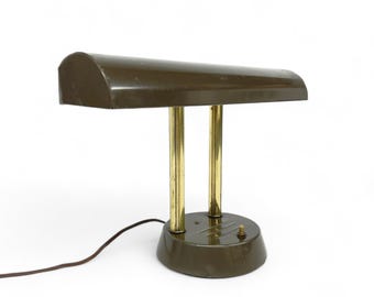 Vintage Bankers Desk Lamp, Industrial Desk Light, Modern Task Lighting, Vintage Office Decor, Mid Century Office Light