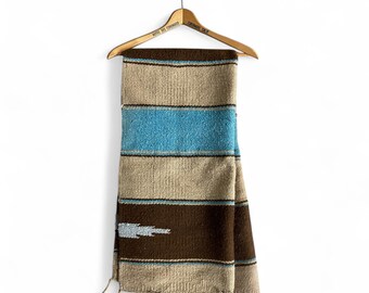 Vintage Southwestern Wool Rug – Navajo Geometric Textile Wall Hanging