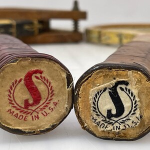 Vintage Wooden Tennis Racket Pair, Spalding Fast Flite, Paucho Segura Special Model with racket press, sports collectible game room decor.