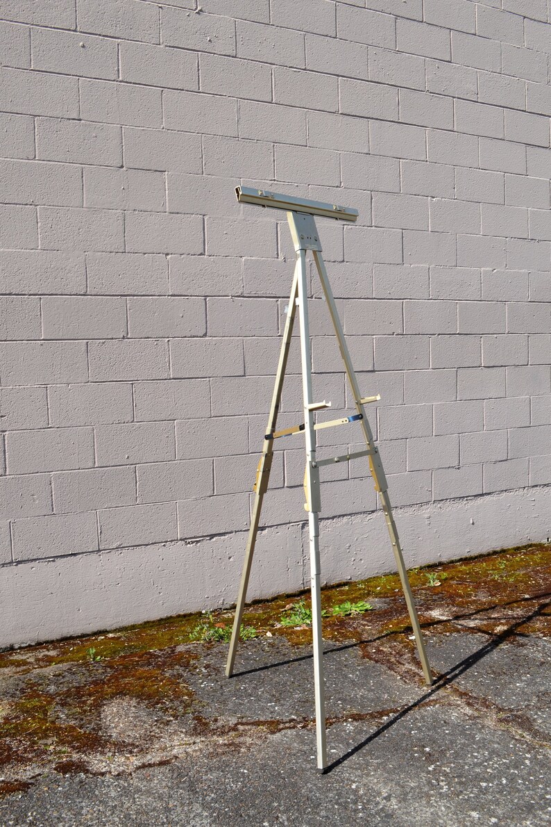 Vintage Floor Easel Vintage Metal Easel Oravisual Dual Etsy