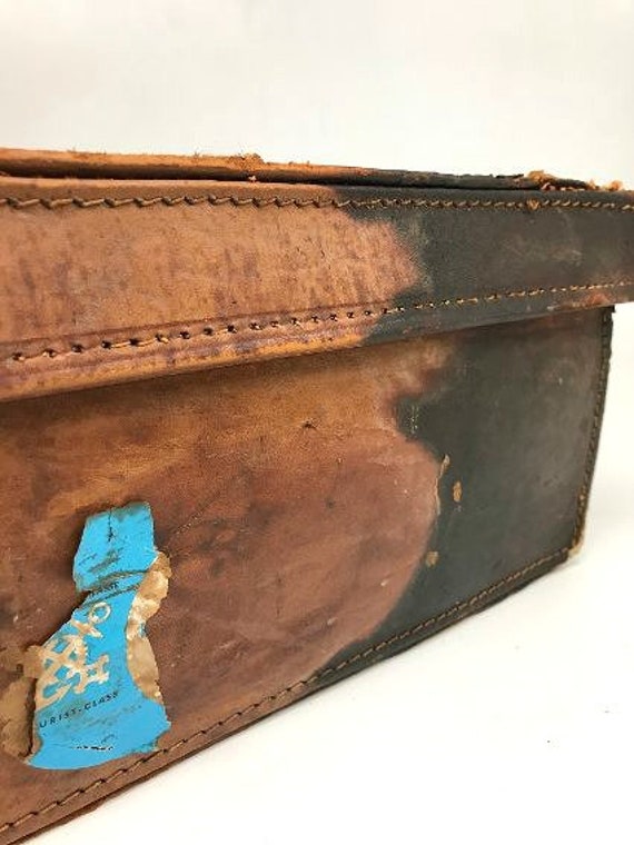 Vintage Suitcase with Travel Stickers, Vintage Lu… - image 5