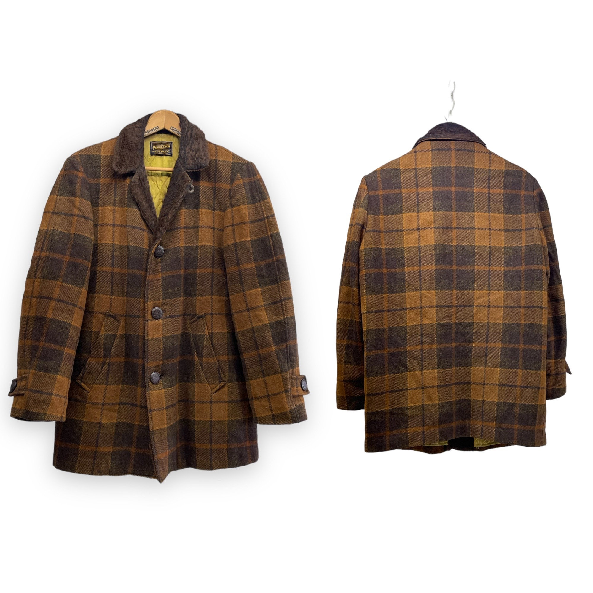 Vintage Pendleton Jacket, 1960s Pendleton, Pendleton Brown Plaid 
