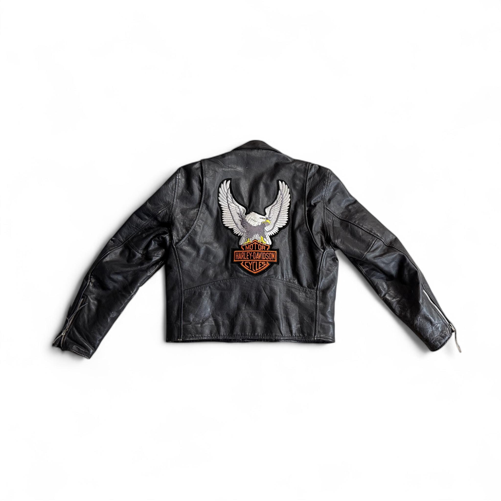 ジャケット・アウター Vintage Harley-Davidson Full Leather Set Vintage Harley Davidson Leather Biker Jacket - Men's Size 46