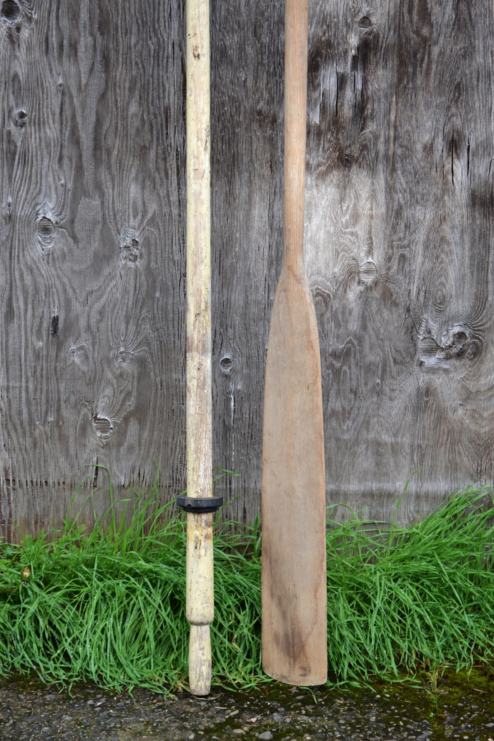 Vintage Boat Oars Pair Wooden Oars Boat Oars Weathered Boat Etsy
