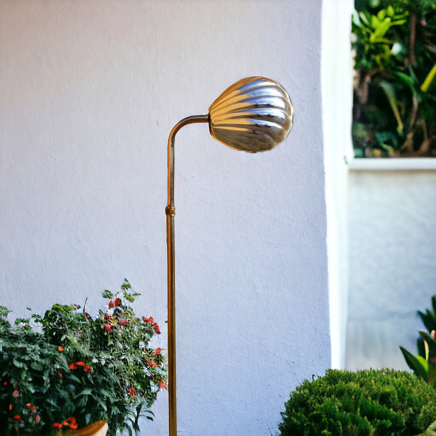 Brass clam shell floor lamp deals