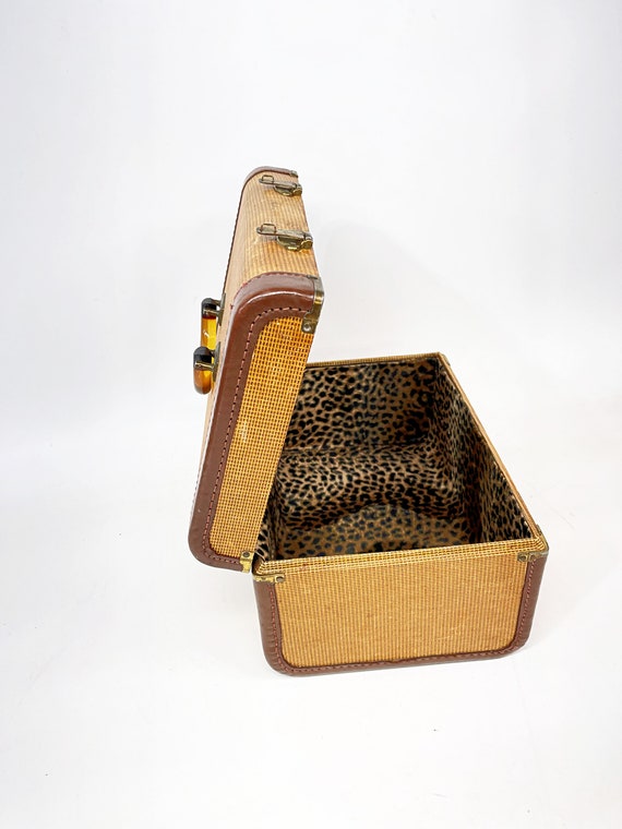 Vintage Mid Century Train Case, Modern Hard Side … - image 4