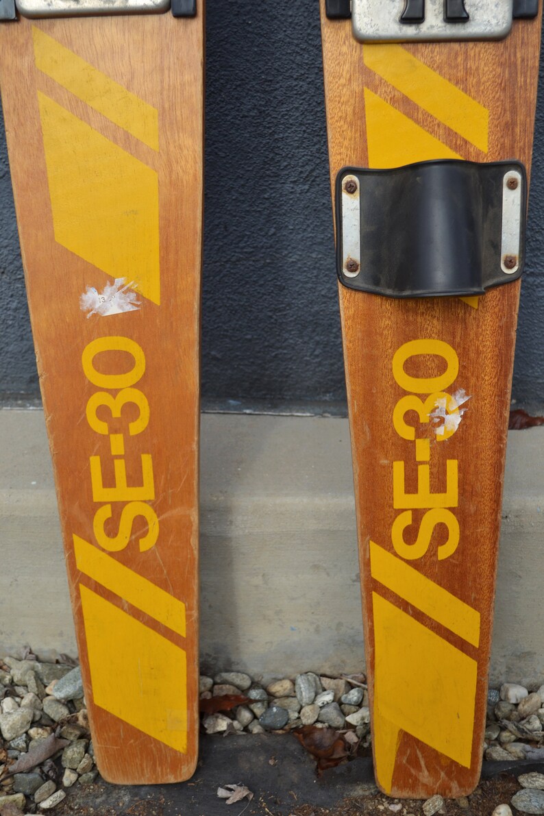 Vintage Water Skis Pair Cascade Water Skis Water Ski Wood Etsy