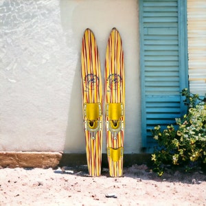 Vintage Captain Kidd Water Skis - Children's Lake Region Decor 47 Inch