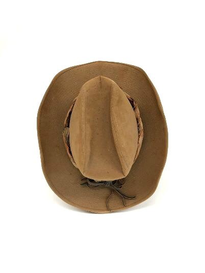 Chapeau Cowboy Western Vintage The Rustler - Marron Fausse Daim - Taille US 6 7/8 (UK 6 3/4, 55 Cm) - Occasion