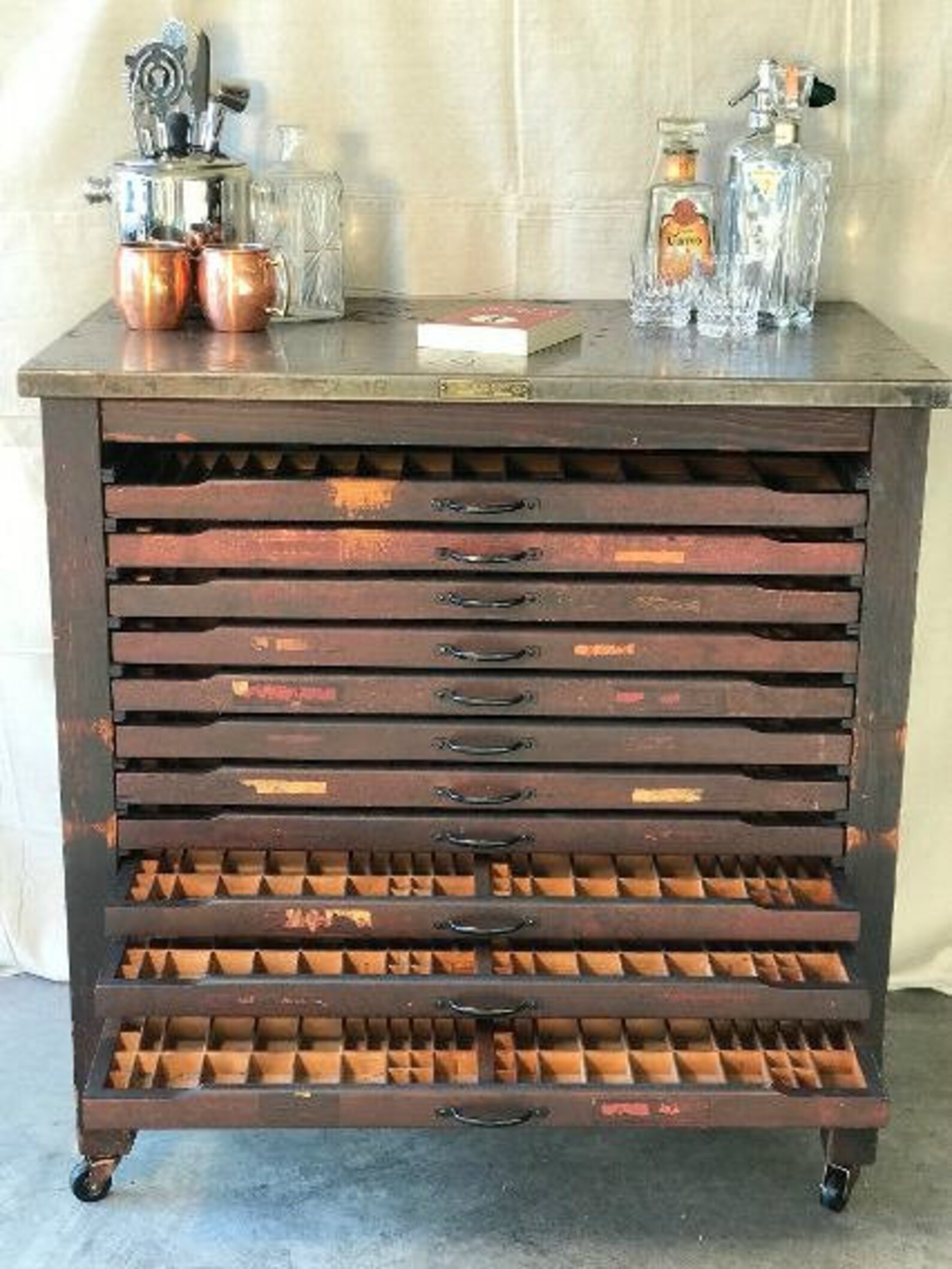 Vintage Typeset Typeset Drawers Type Foundry Etsy