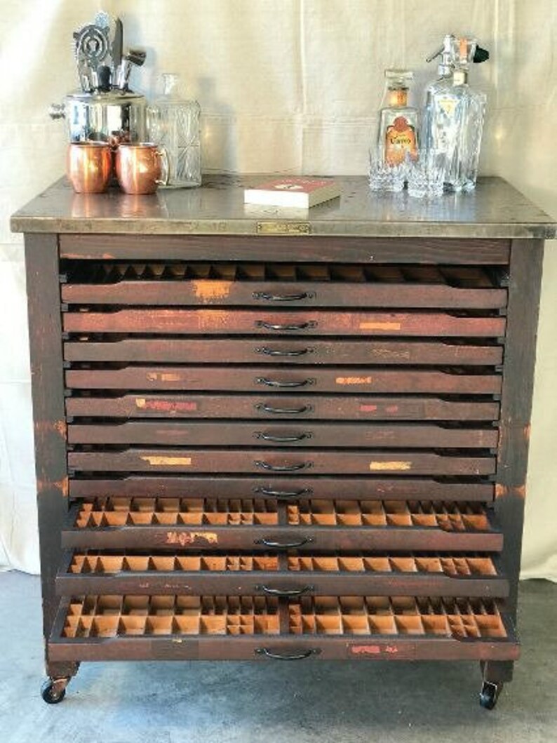 Typeset Drawer Cabinet : Antique Typesetters Drawer – ECGZCE