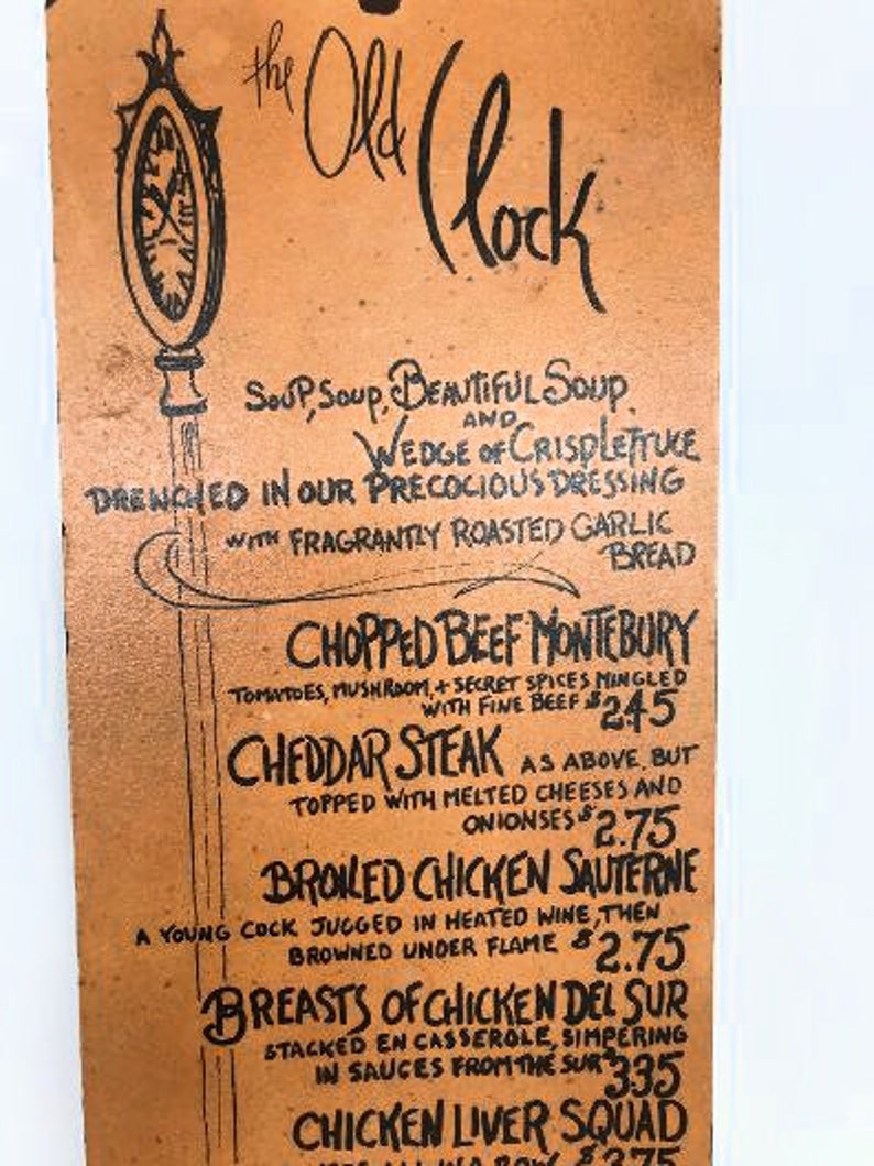 Vintage Menu Boards Lunch and Dinner Menu Boards Mid Century Etsy