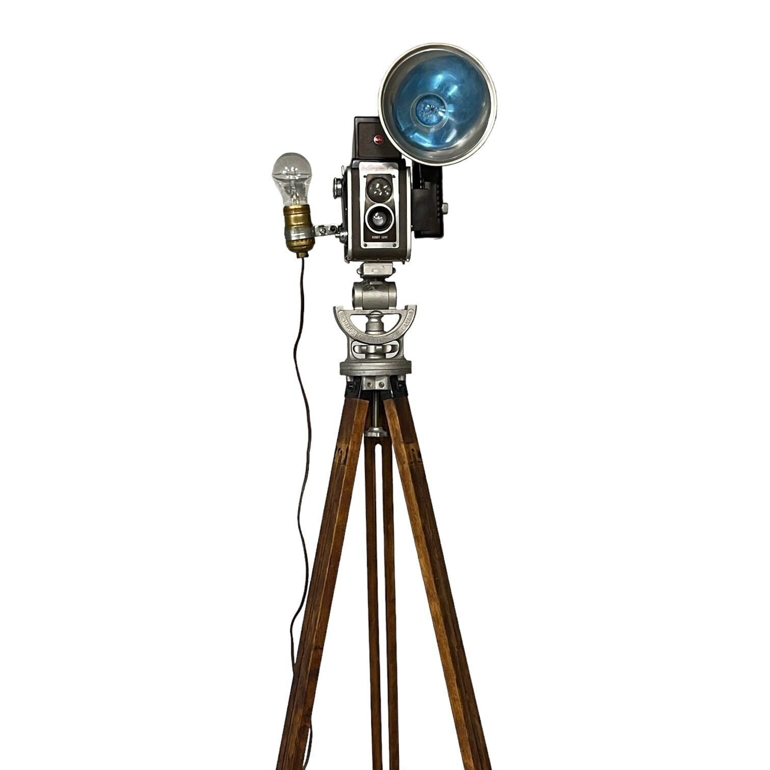 Vintage Kodak Duaflex IV Camera and Uni Colt Wooden Tripod