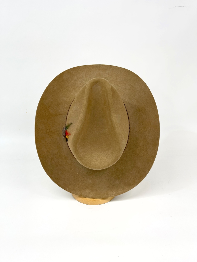 Chapeau de cowboy western vintage Stetson 3X castor homme taille 7 1/4