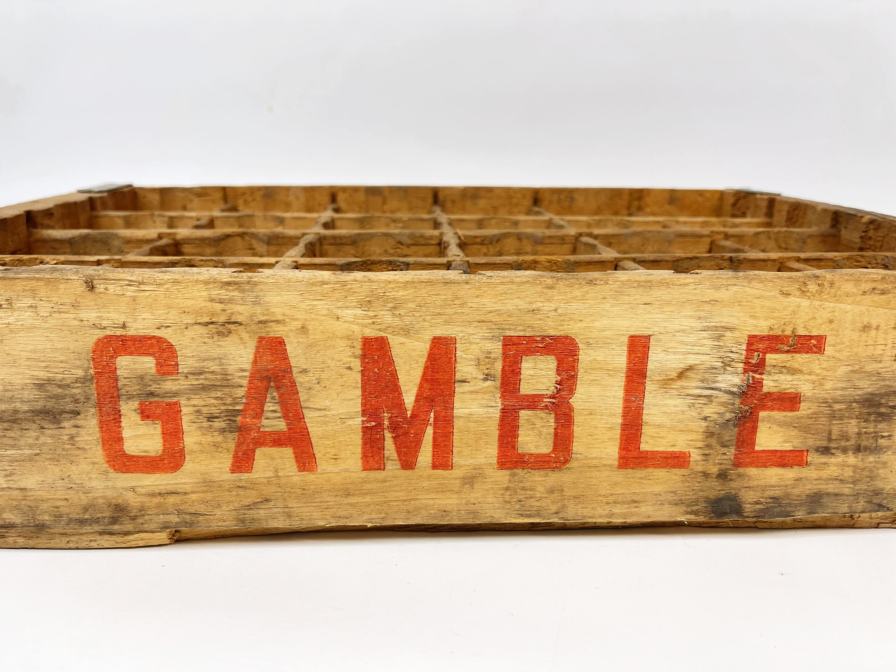 Vintage Gamble Wooden Crate Wood and Metal Crate Soda Crate Etsy Hong