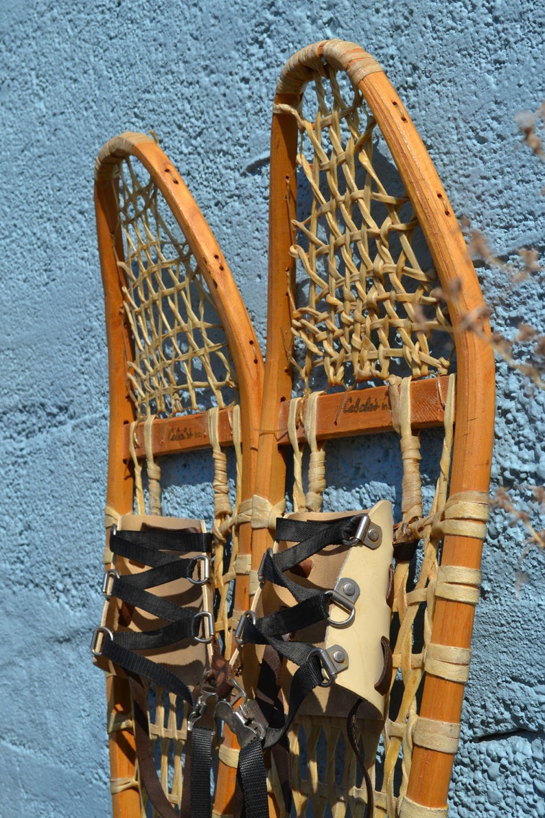 Vintage Snowshoes Wooden Snowshoes Cabin Decor Lodge Decor