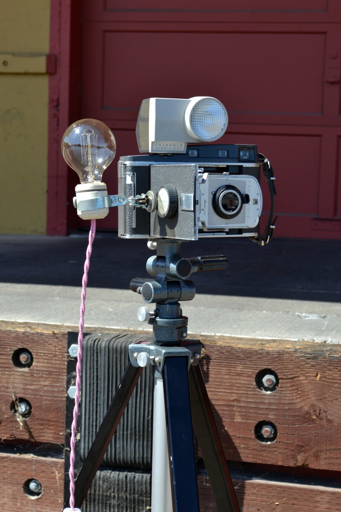 Tripod Floor Lamp Camera Tripod Lamp Antique Camera Etsy