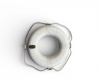 Vintage Life Preserver - 1960s Nautical Wall Decor, Coastal Beach House Ring
