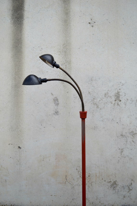Vintage Industrial Floor Lamp Double Gooseneck Vintage Industrial Floor Lamp Double, Vintage Double Gooseneck Floor Lamp