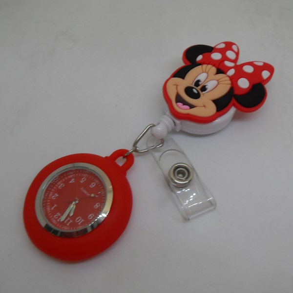 Minnie Mouse Retráctil Fob Watch/ID Badge Holder