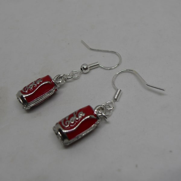 Boucles d'oreilles en argent Coca Cola Can Sterling