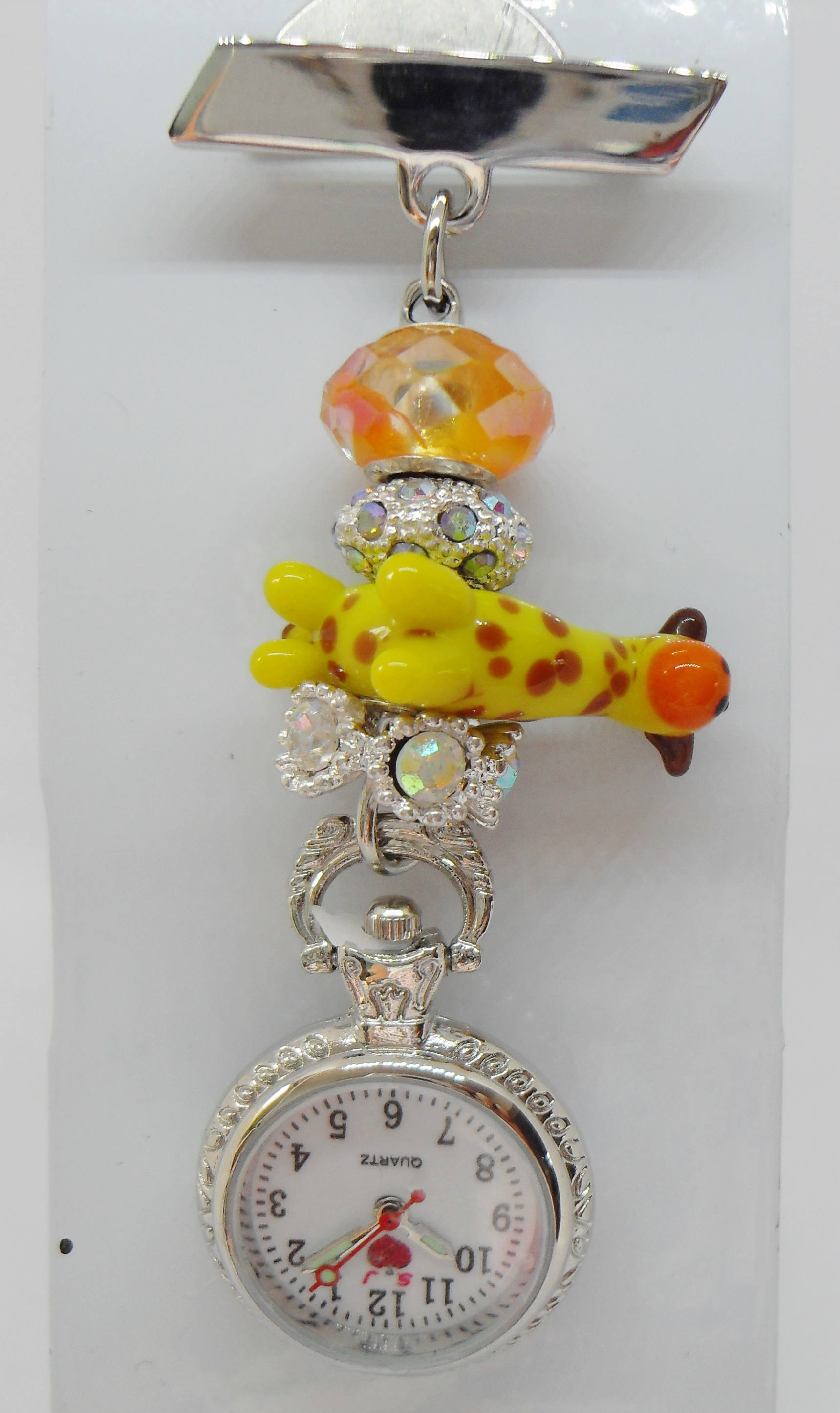 Giraffe Nurses Pretty Fob Watch for Nurses Carers Beauticians and Vets