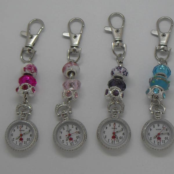 Lanyard Fob Watch with Swivel Trigger Clip in 7 Colours for Healthcare Workers, Professionals