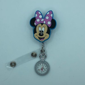 Minnie Mouse Retractable Fob Watch/ID Badge Holder