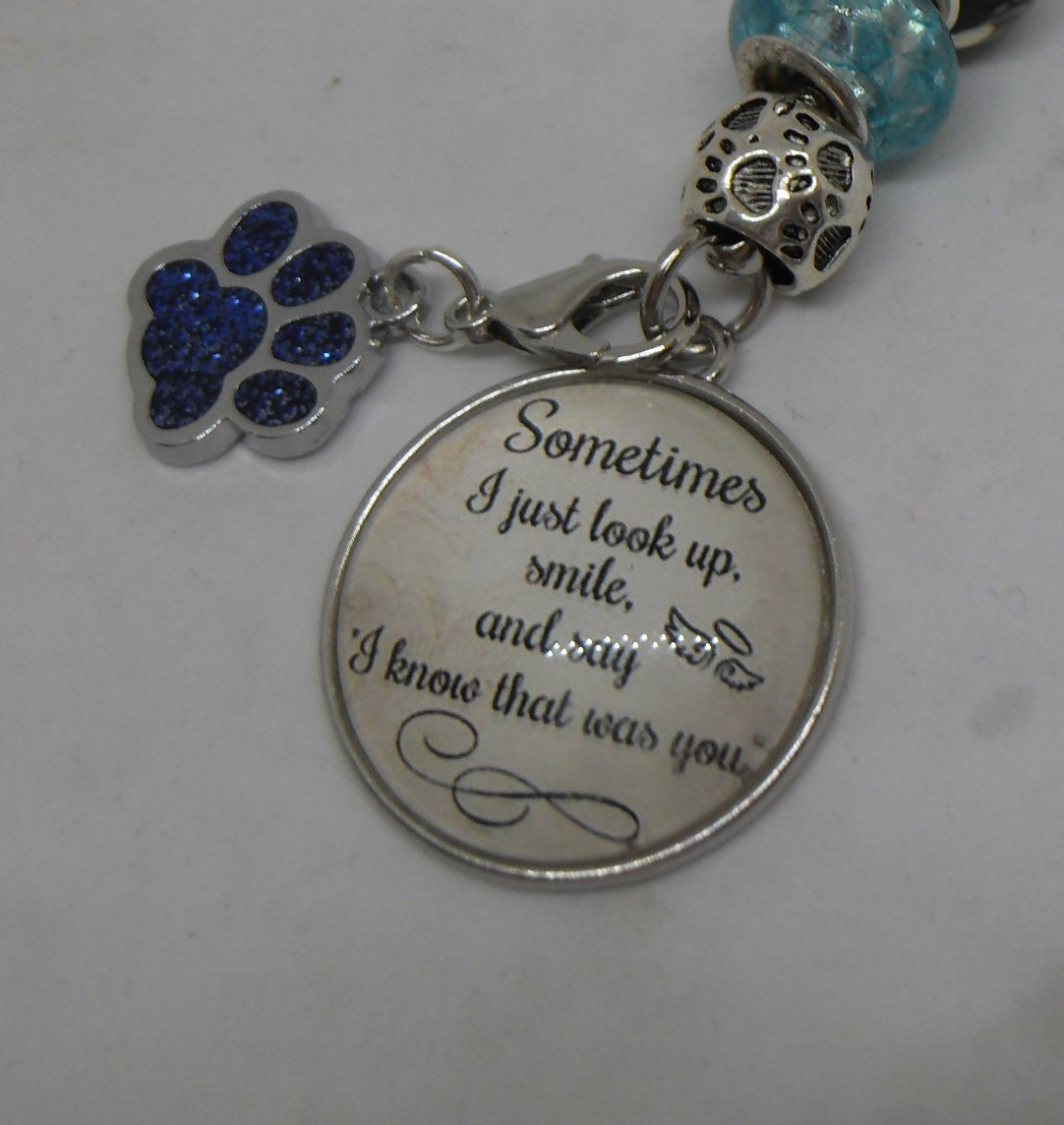 Pet Bereavement Paw Print Handbag charm/ Keyring Etsy