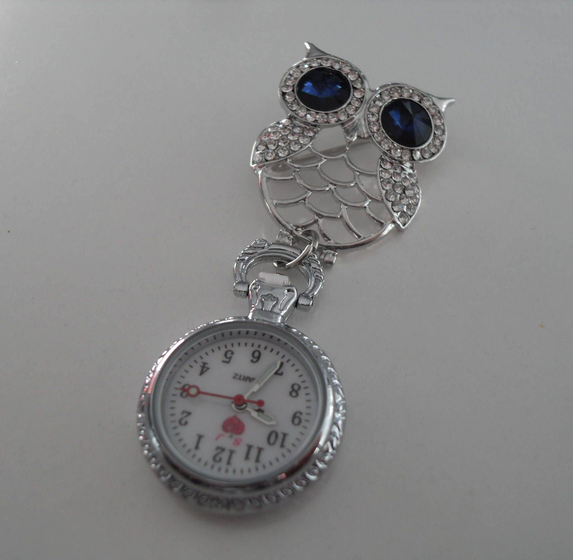 Diamante Crystal Brooch Watch