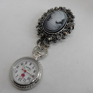 Vintage Cameo Brooch Fob Watch