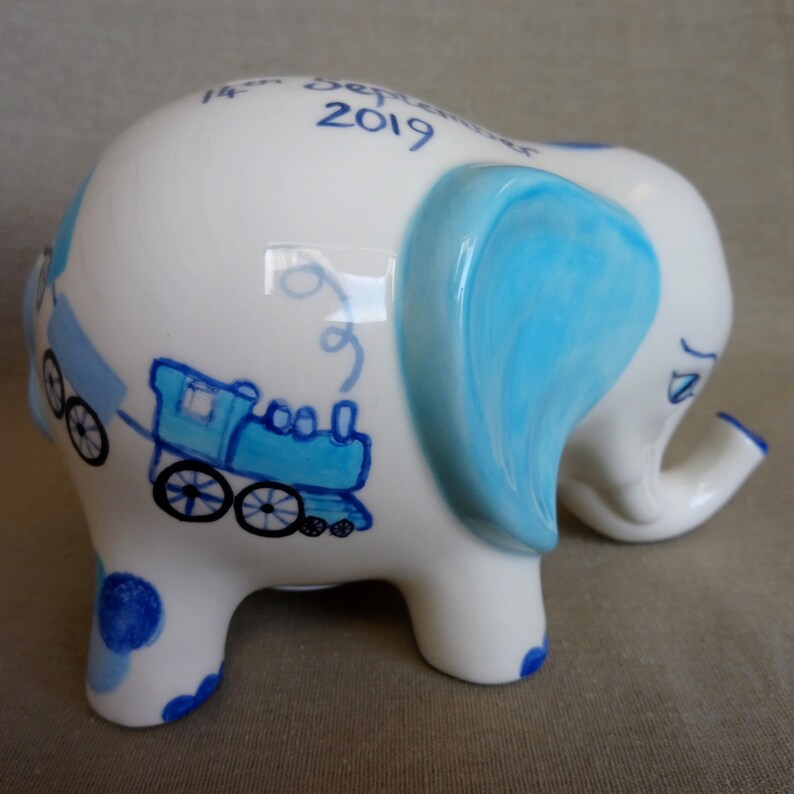 Elephant Ceramic Money Box Bank New Baby Christening Gift Etsy UK