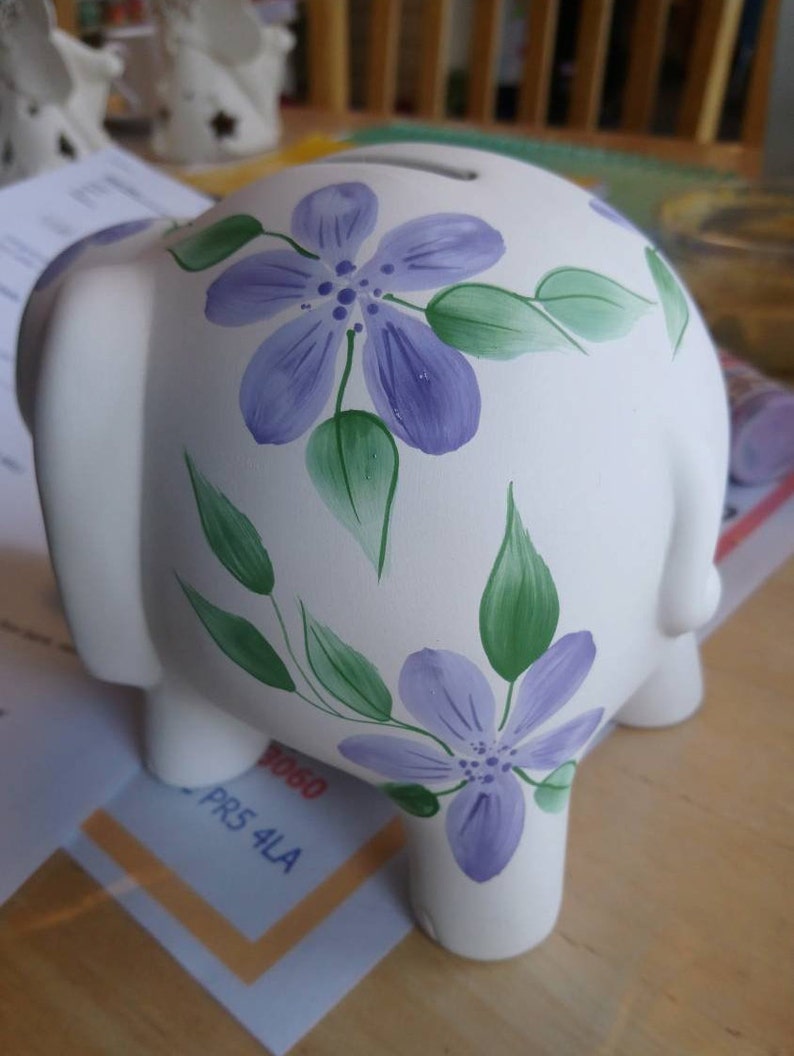 Elephant ceramic money box bank new baby christening gift Etsy