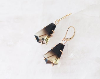 Bicolor Quartz Earrings