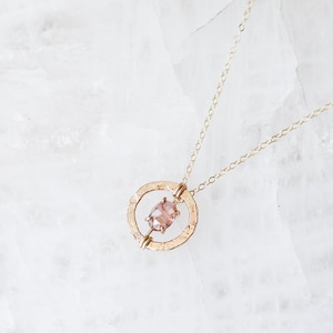 Gold + Rose Cut Tourmaline Necklace