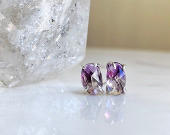 Rose Cut Amethyst Earrings