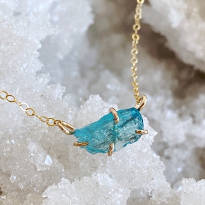 Raw Apatite Necklace