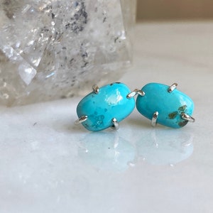 Turquoise Stud Earrings image 1