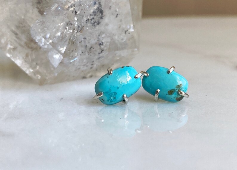 Turquoise Stud Earrings image 1