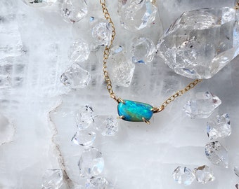 Bright Australian Opal Necklace