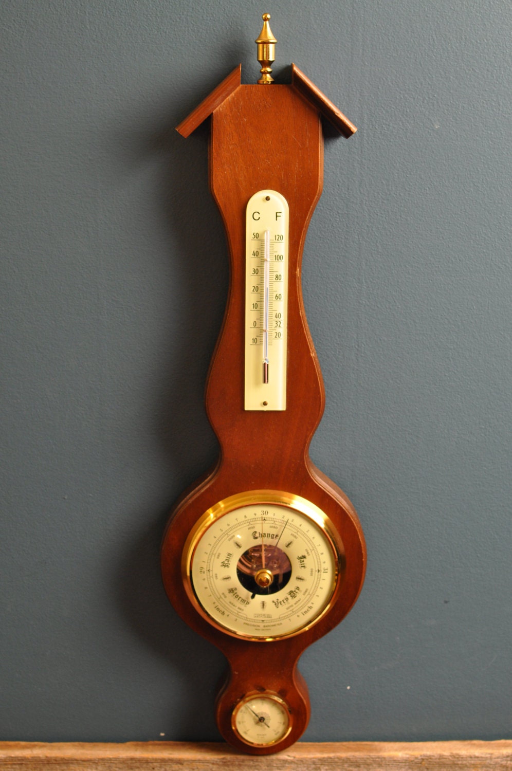 Vintage HUGER West Germany Precision Barometer Coastal Living Etsy