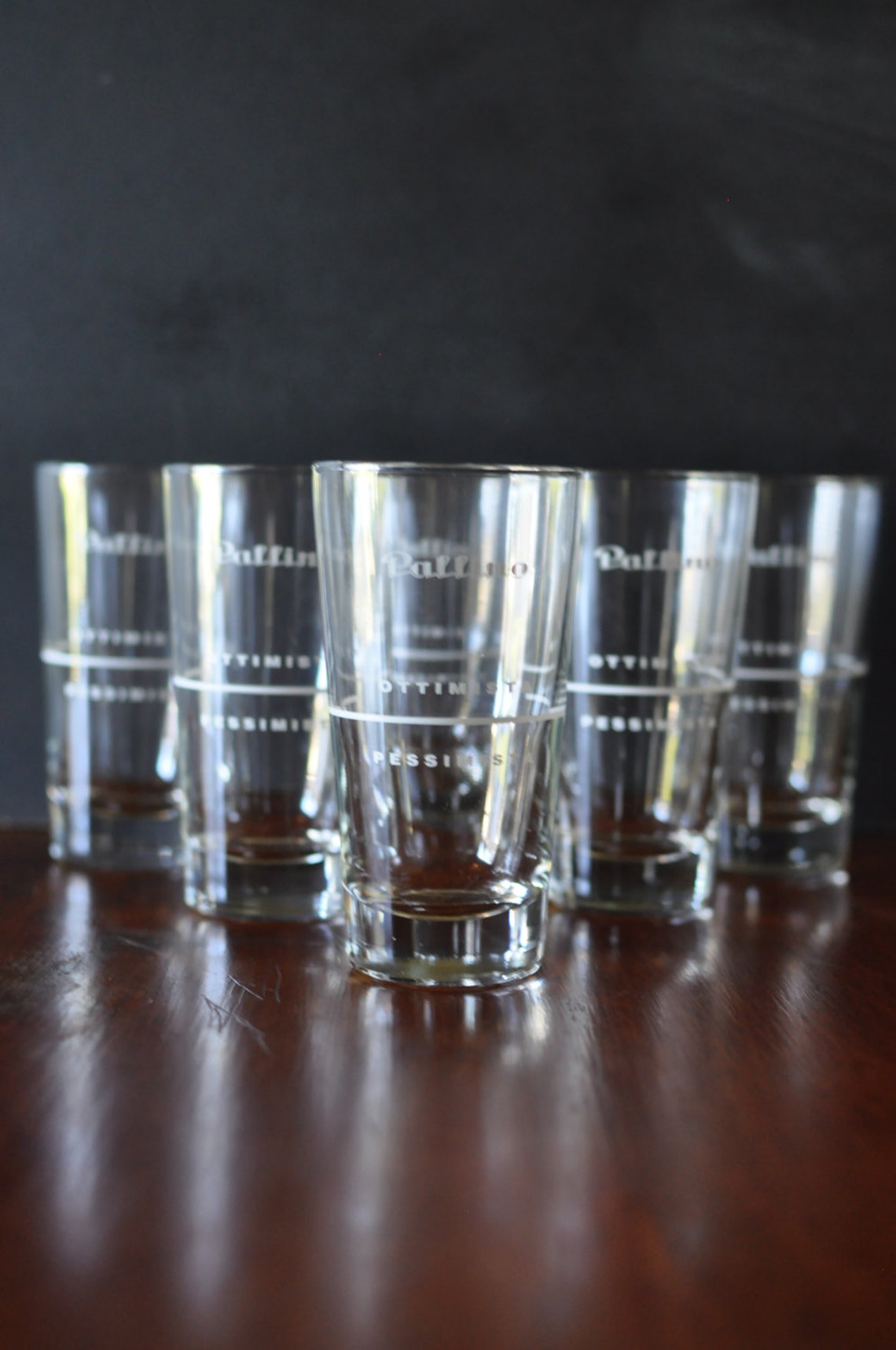 Pallino Pastaria Ottimista Pessimista Wine Glass Set of 6 / Etsy