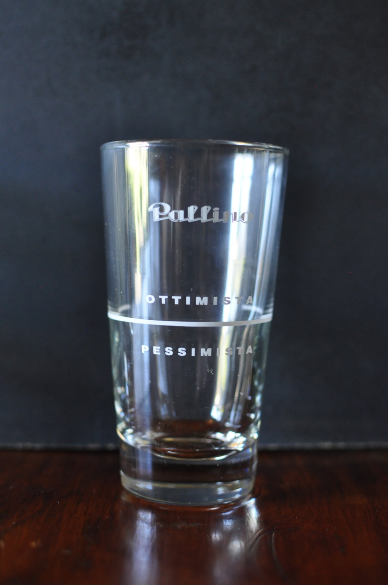 Pallino Pastaria Ottimista Pessimista Wine Glass Set of 6 / Etsy